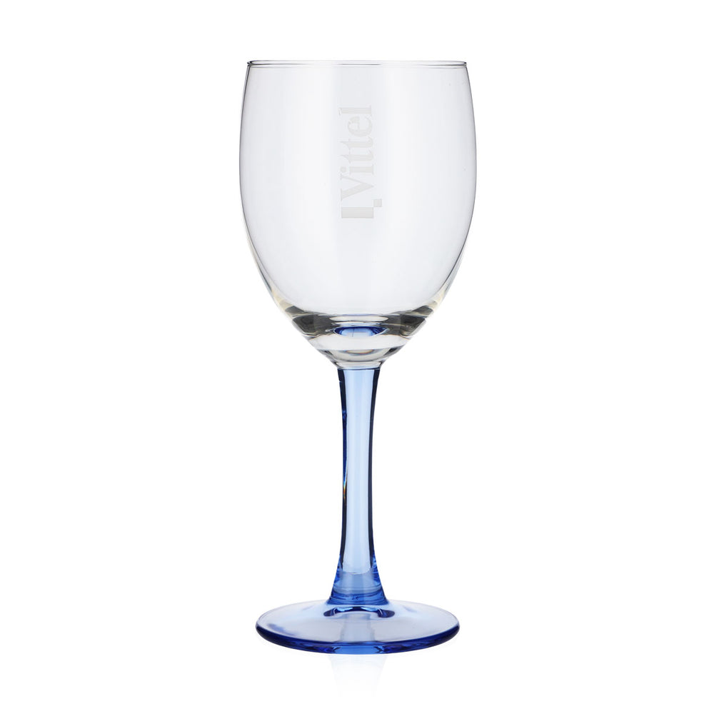 6 verres à pied Vittel Verres à pied Verres à eau Pied bleu