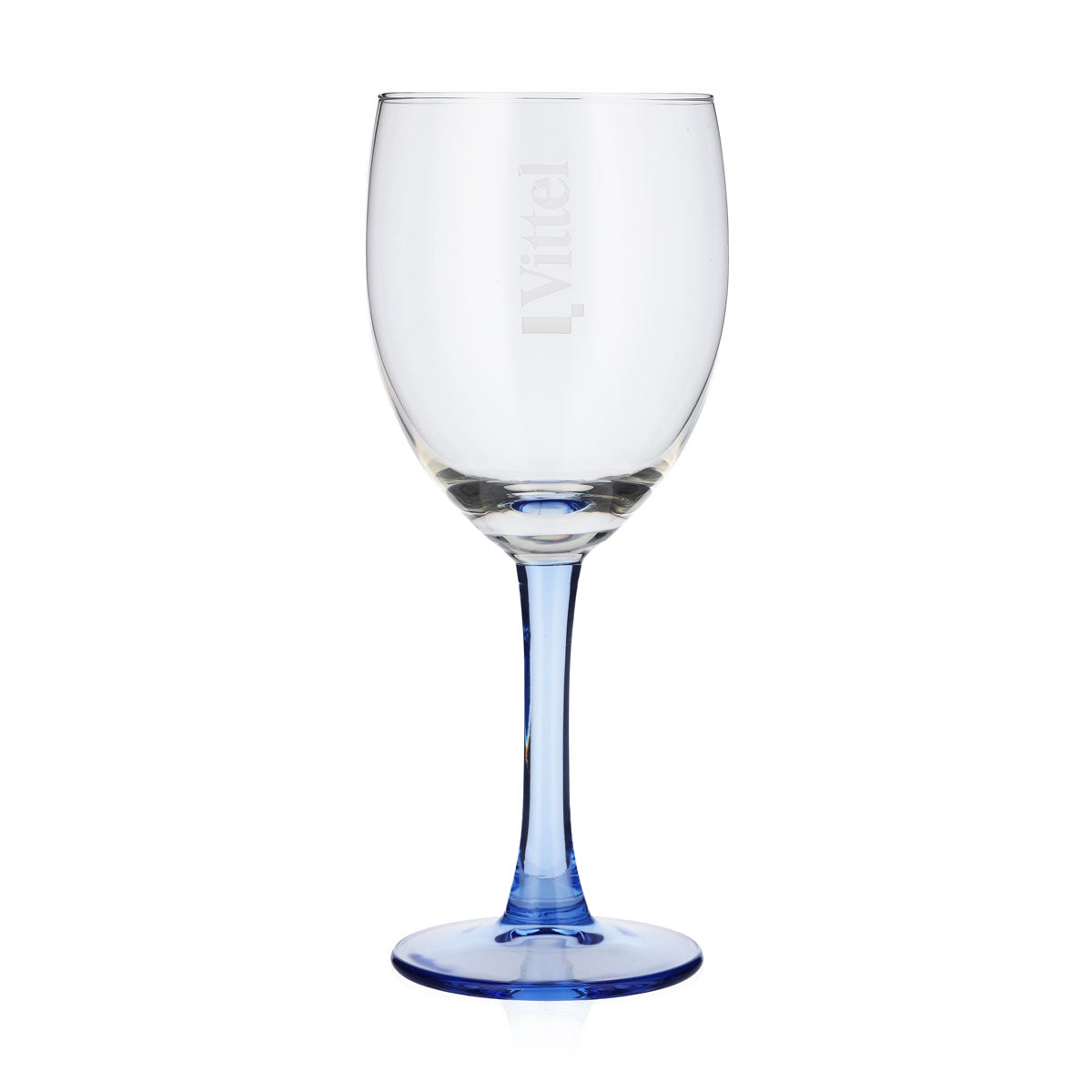 6 verres à pied Vittel Verres à pied Verres à eau Pied bleu