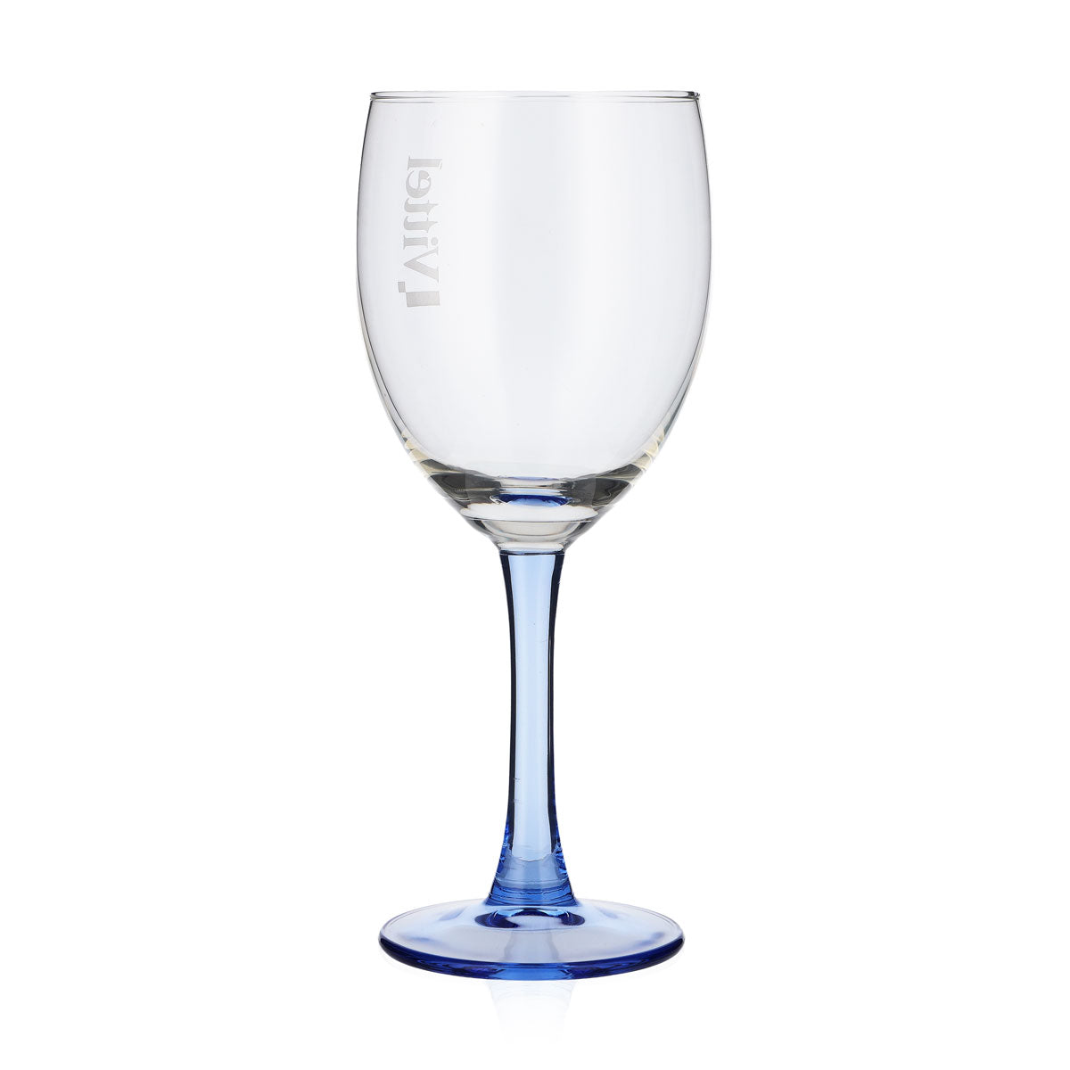 6 verres à pied Vittel Verres à pied Verres à eau Pied bleu – Vue 3
