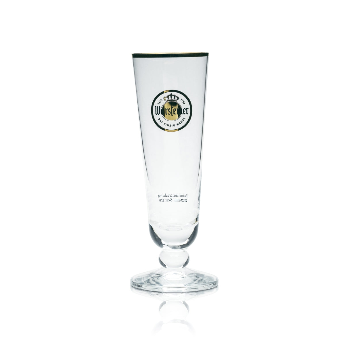 6 verres à bière Warsteiner 0,1 l, bord doré, forme tulipe, flûte, pied, brasserie – Vue 2