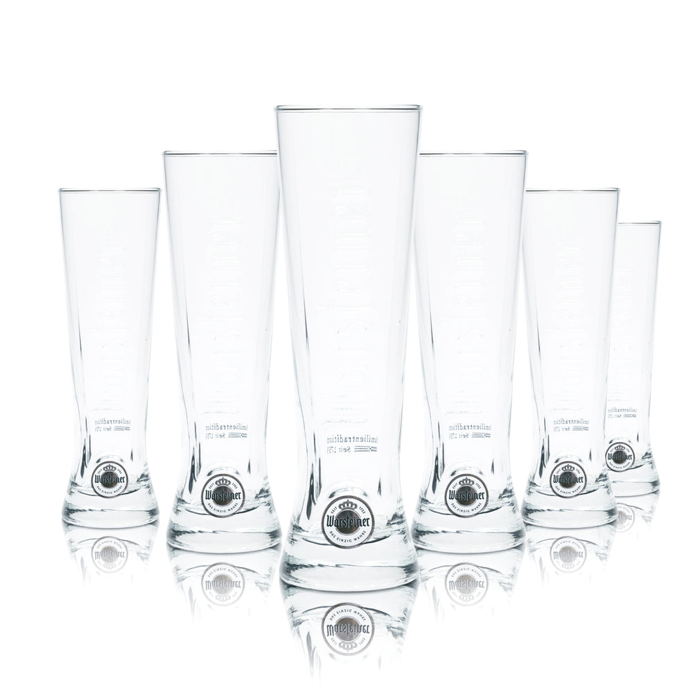 6 verres à bière Warsteiner 0,2 l Premium Cup Verres Gobelets Relief Coupe Tulipe Verre droit