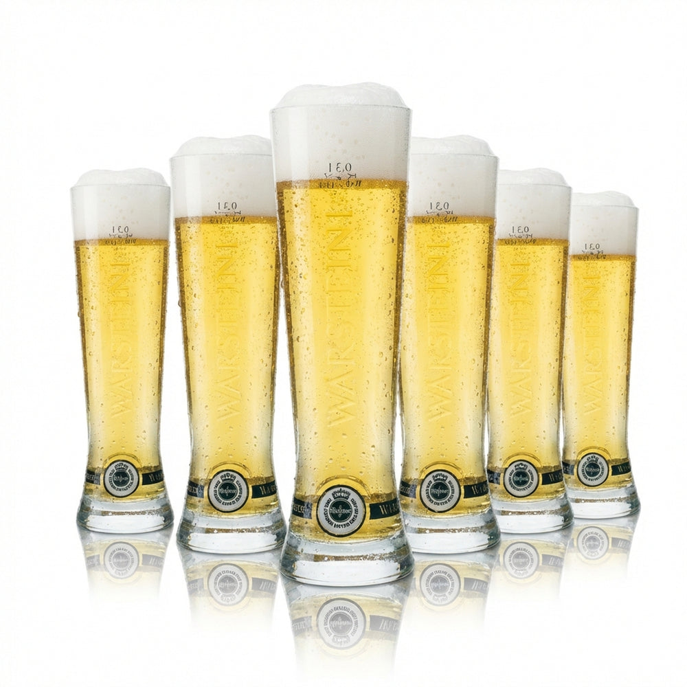 6 verres à bière Warsteiner 0,3 l Premium Cup Rastal Neuf Verres Tulipe Coupe Pils Blonde