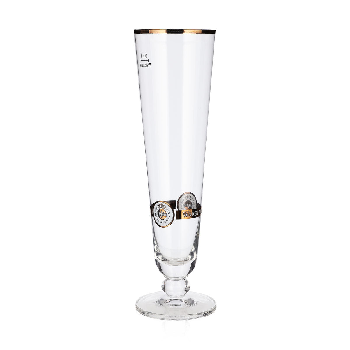 6 verres à bière Warsteiner 0,4 l, forme tulipe, bord doré, brasserie Gastro Pils – Vue 4