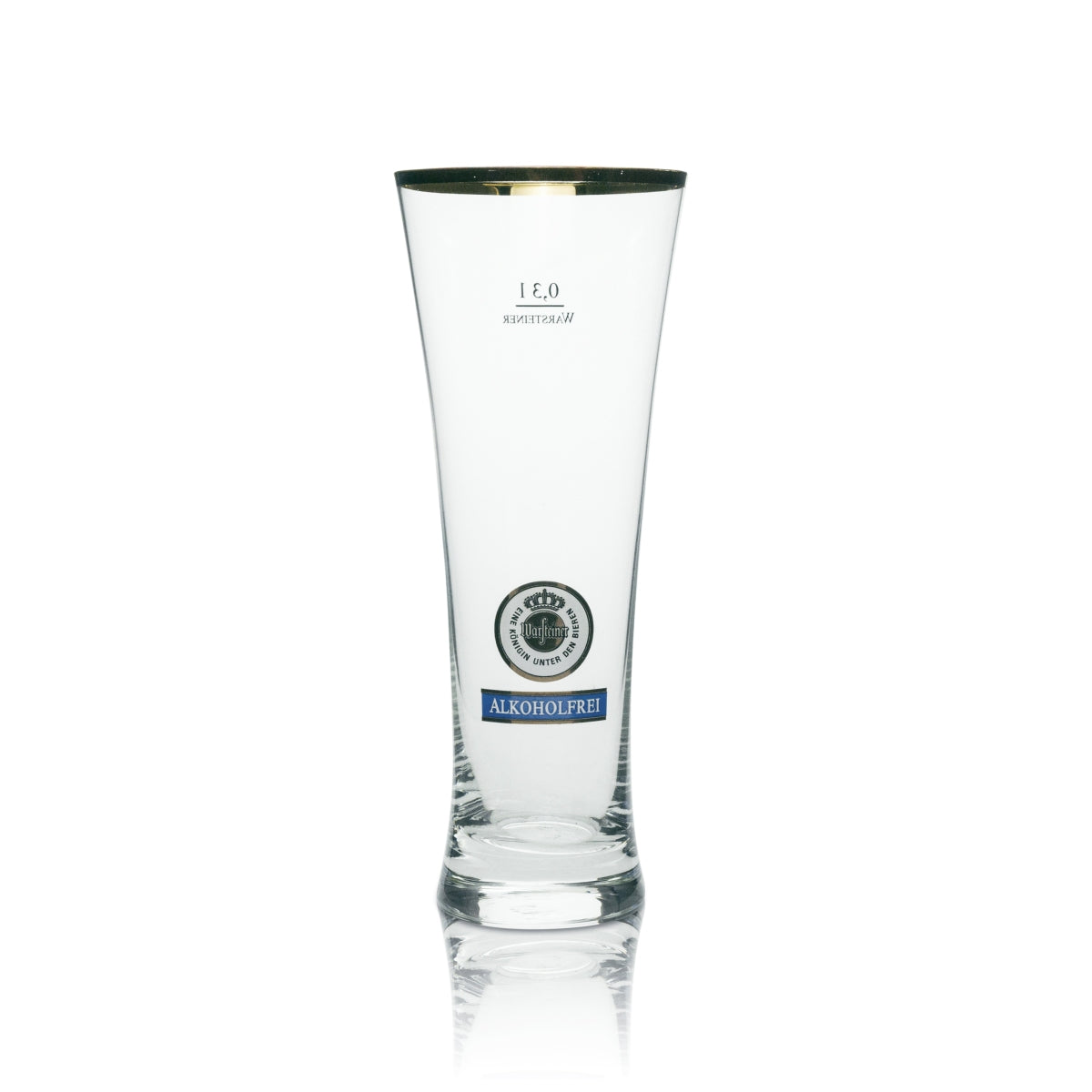 6 verres à bière Warsteiner sans alcool 0,3 l, bord doré – Vue 2