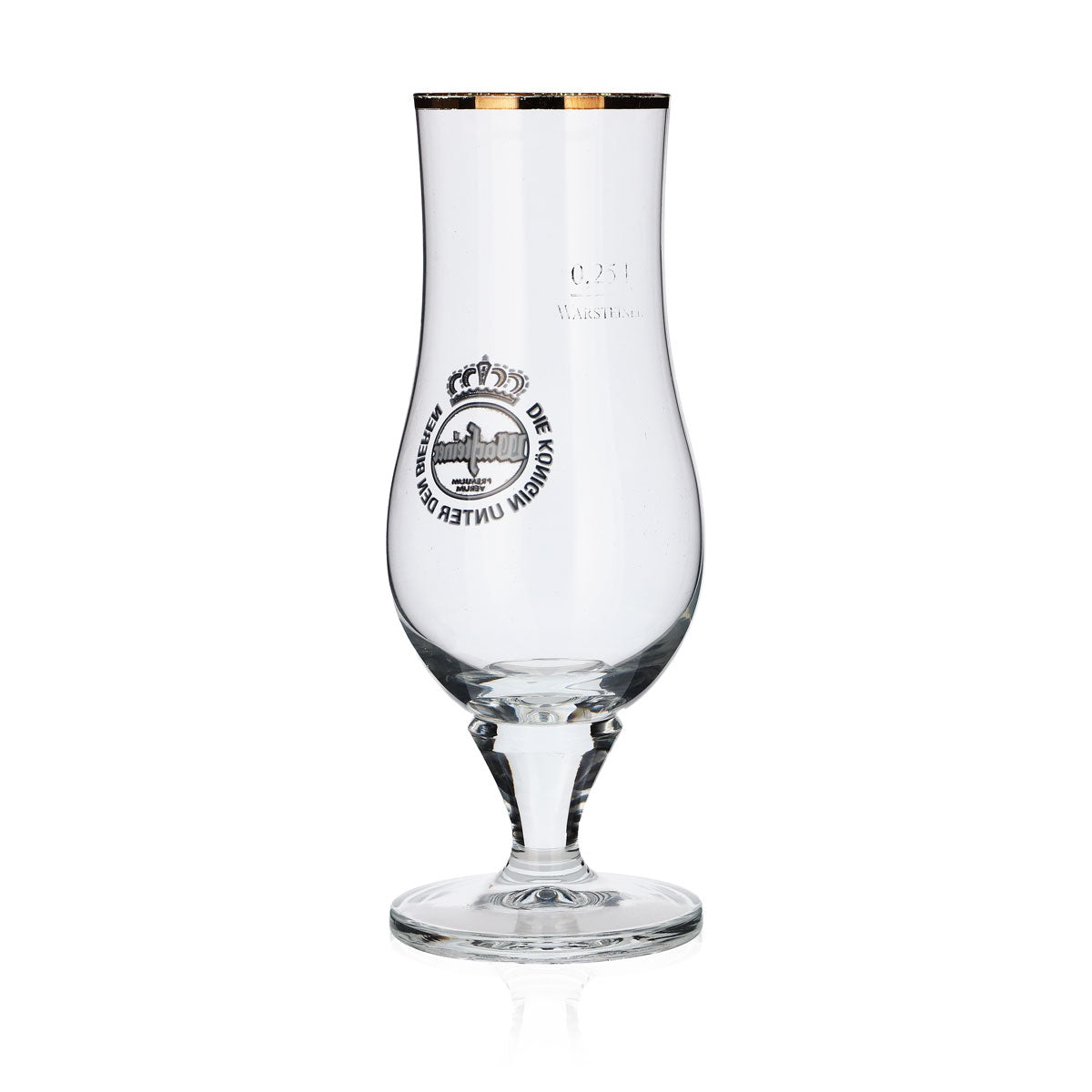 6 verres à bière Warsteiner 0,25 l, forme bombée, bord doré – Vue 4