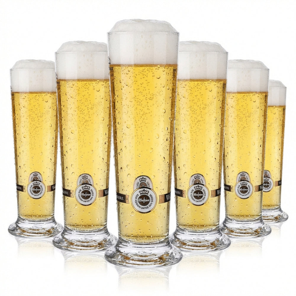 6 verres à bière Warsteiner 0,25 l Gobelet/bâton Logo en bas Rastal