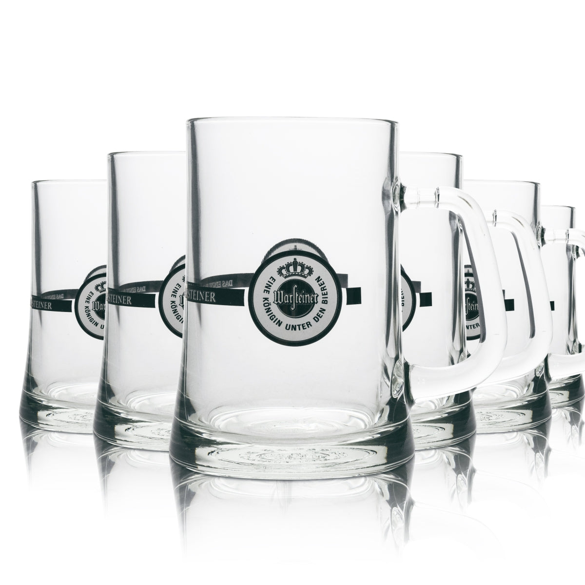 6 chopes à bière Warsteiner 0,5 l, chopes de l'amitié