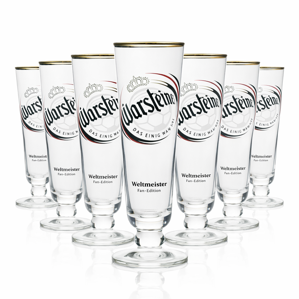 6 verres à bière Warsteiner Tulipe édition spéciale Fan Edition Weltmeister 300 ml