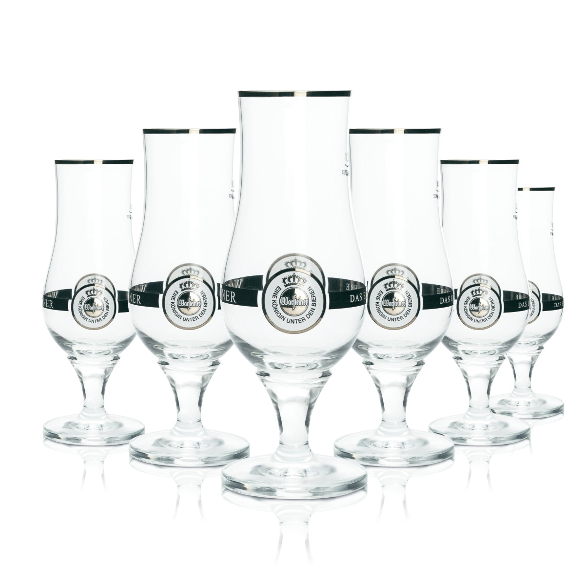 6 verres Warsteiner 0,3 l exclusifs, forme tulipe, bord doré, calibrés, pour bars et restaurants