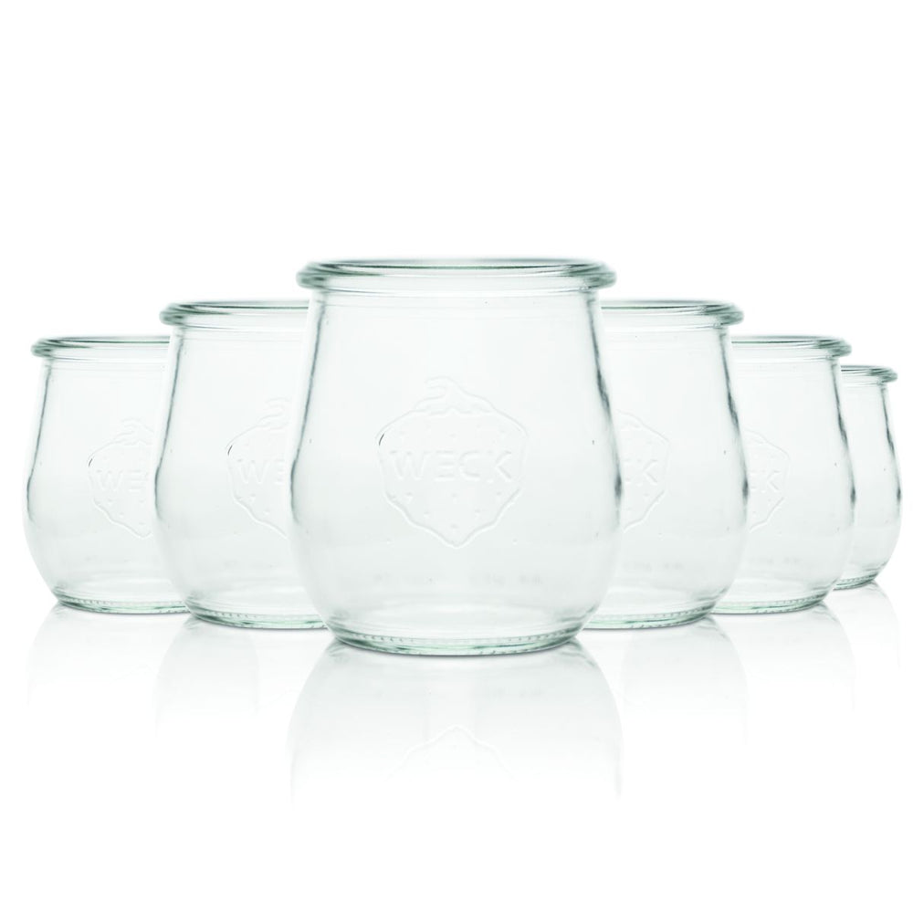 6x Weck Dessert Verre 0,22 l Bocal en verre Verre à dessert Pudding Mousse Crème