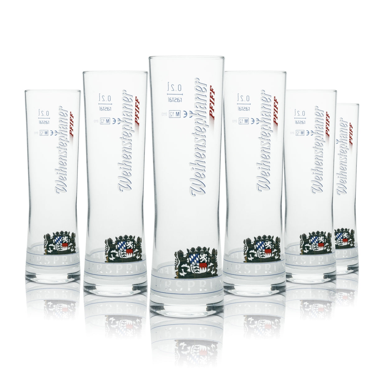 6 verres à bière Weihenstephan 0,2 l tulipe Pfiff Rastal