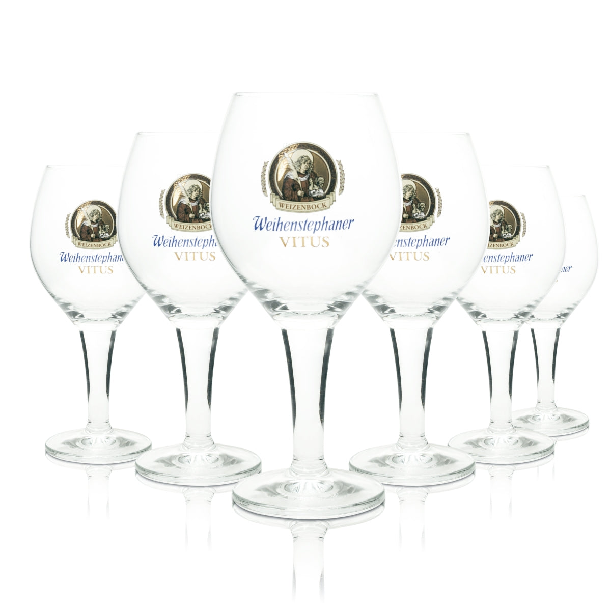 6 verres à bière Weihenstephan 0,5 l, coupe Vitus Maxime Sahm, verres tulipe Pils