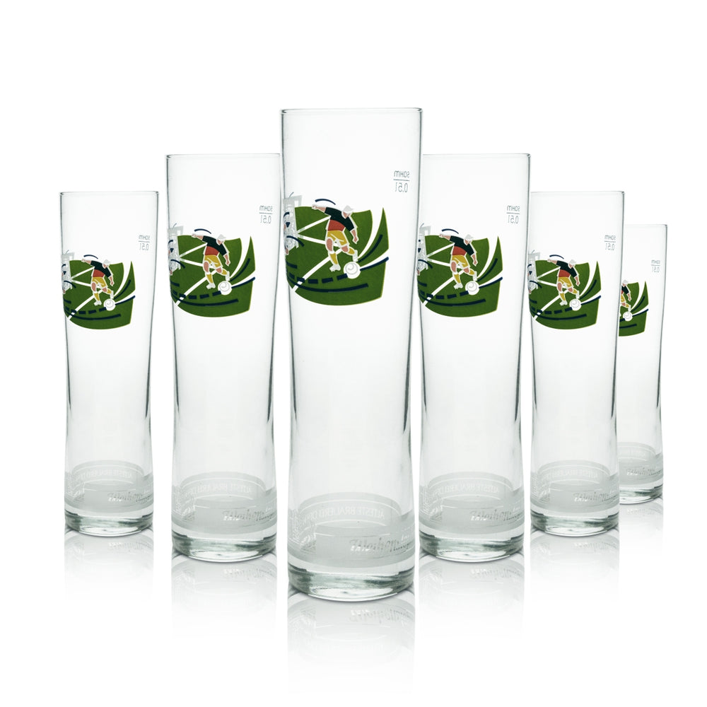 6 verres à bière Weihenstephan Tulipe 0,5 l Sahm Football Allemagne Jamaïque