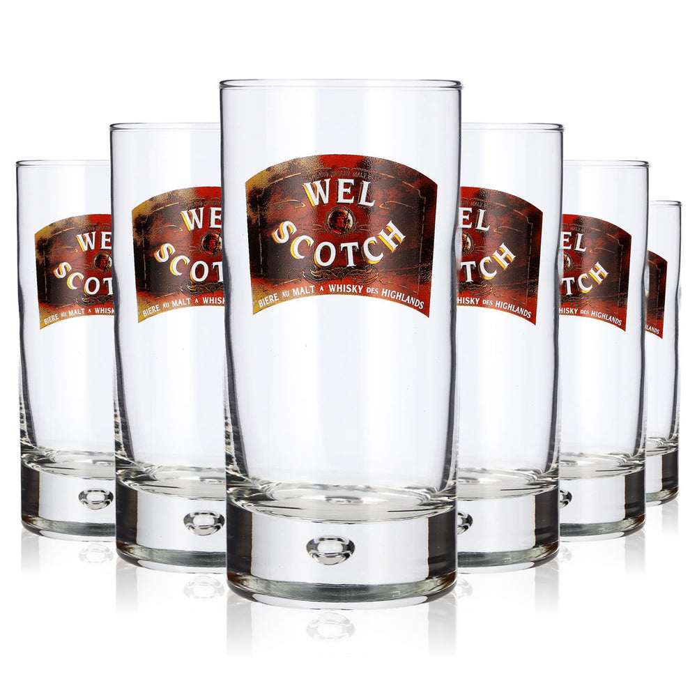 6 verres à bière Wel Scotch de 0,25 l, verres Durobor Disco, verres à bière et chopes