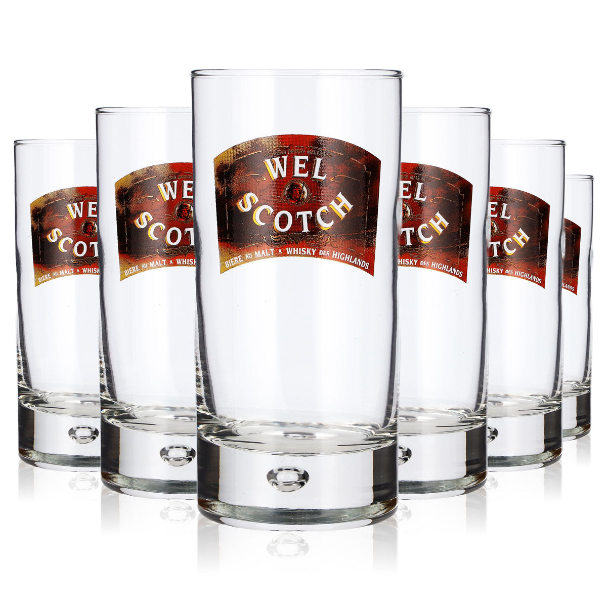 6 verres à bière Wel Scotch de 0,25 l, verres Durobor Disco, verres à bière et chopes
