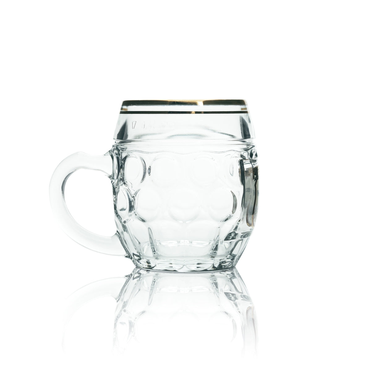 6 verres à bière Weltenburger Kloster 0,3 l, chope à anse, bord doré, chêne – Vue 3