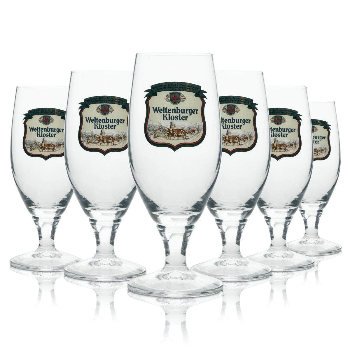 6x verre à bière Monastère de Weltenburg 0,2 l avec logo rouge Rastal