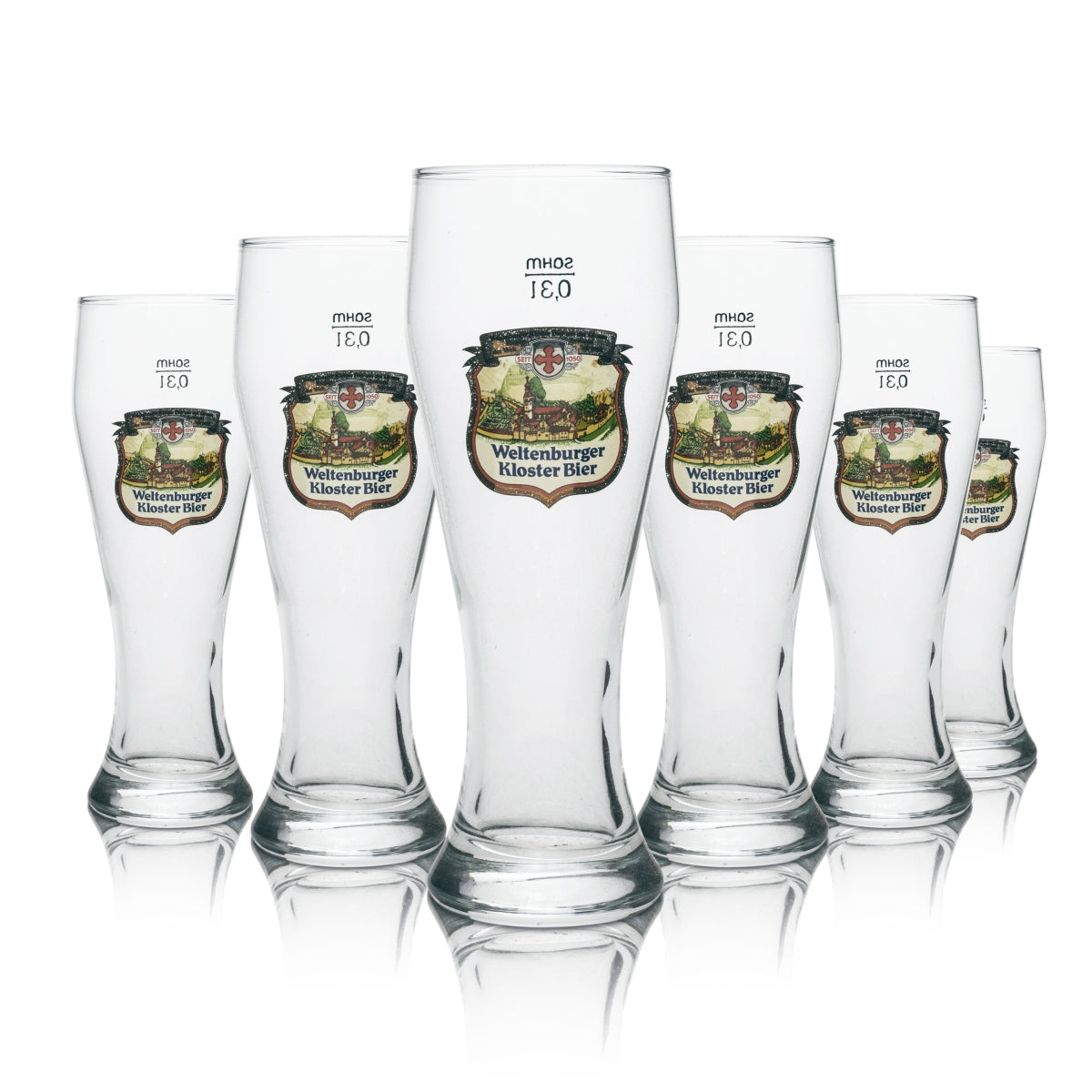 6x Verre à bière Weltenburger Kloster Weizen 0,3 l Sahm