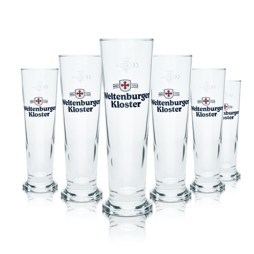 6 verres à bière Weltenburger Kloster 0,3 l Willi Becher Pokalglas Set de verres Brasserie