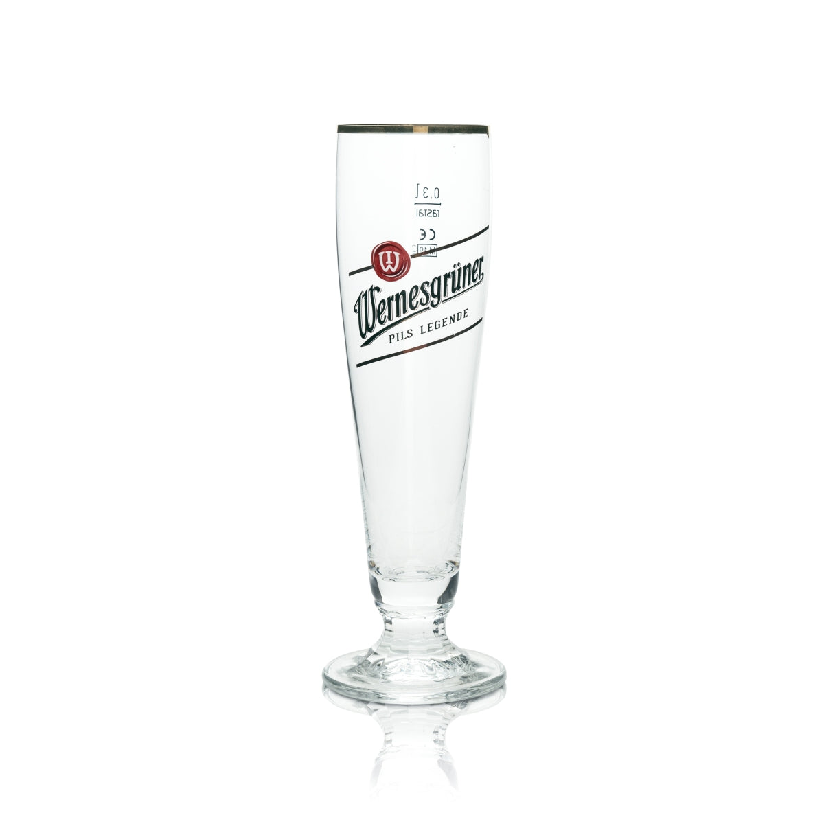 6 verres à bière Wernesgrüner 0,3 l, forme tulipe, légende « Rastal », bar à bière – Vue 2