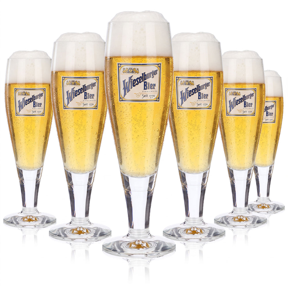 6 verres à bière Wieselburger, verres à bière de type « Pokal », 0,2 l, Sahm Monza (lot de 6)
