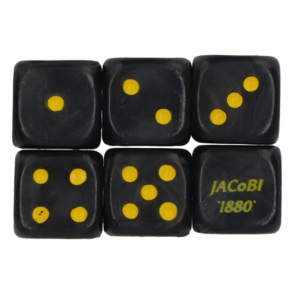 6 dés Jacobi Cognac Jeu de dés Jeu de dés noir – Vue 2