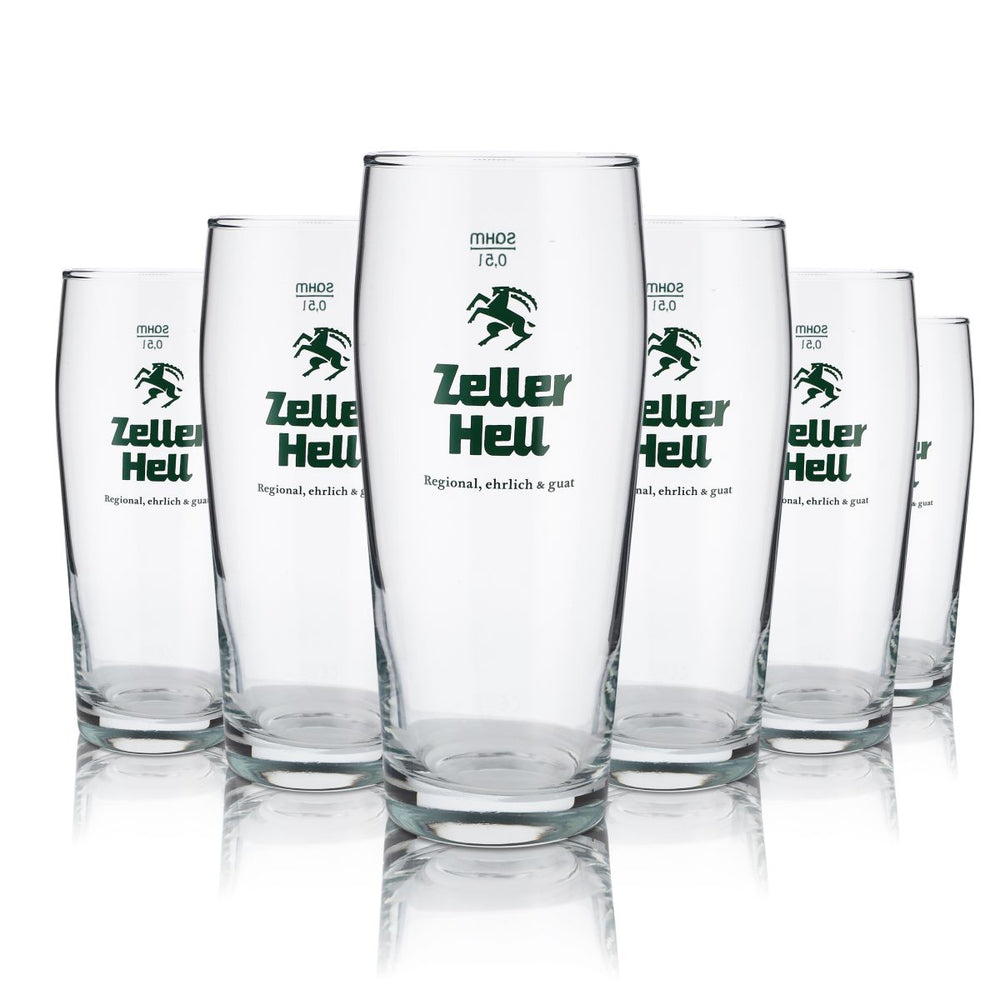 6x Zeller verre 0,5l verre à bière claire Willi gobelet set de verres de brasserie Gastro