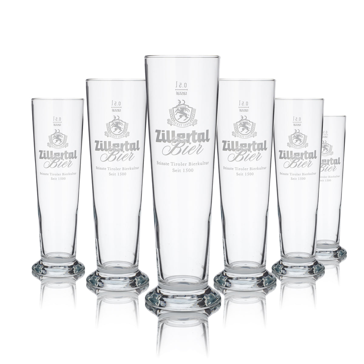 6 verres Zillertal 0,5 l Verres à bière blanche Hefeweizen Set de verres Brasserie Gastronomie Étalonnés – Vue 5