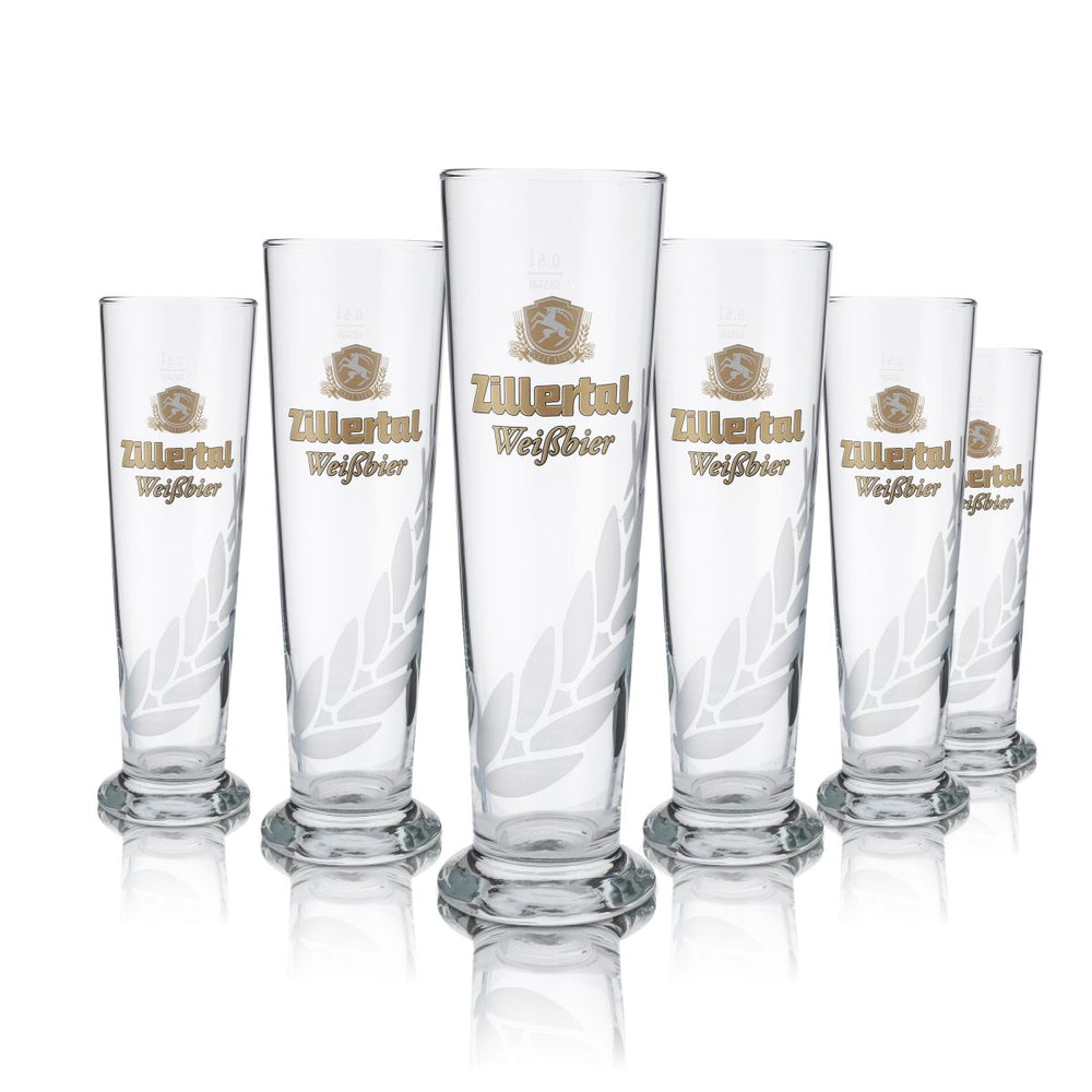 6x Zillertal Verre 0,5 l Verre à bière blanche Verre à pied Verres à pied Set Brasserie Gastronomie