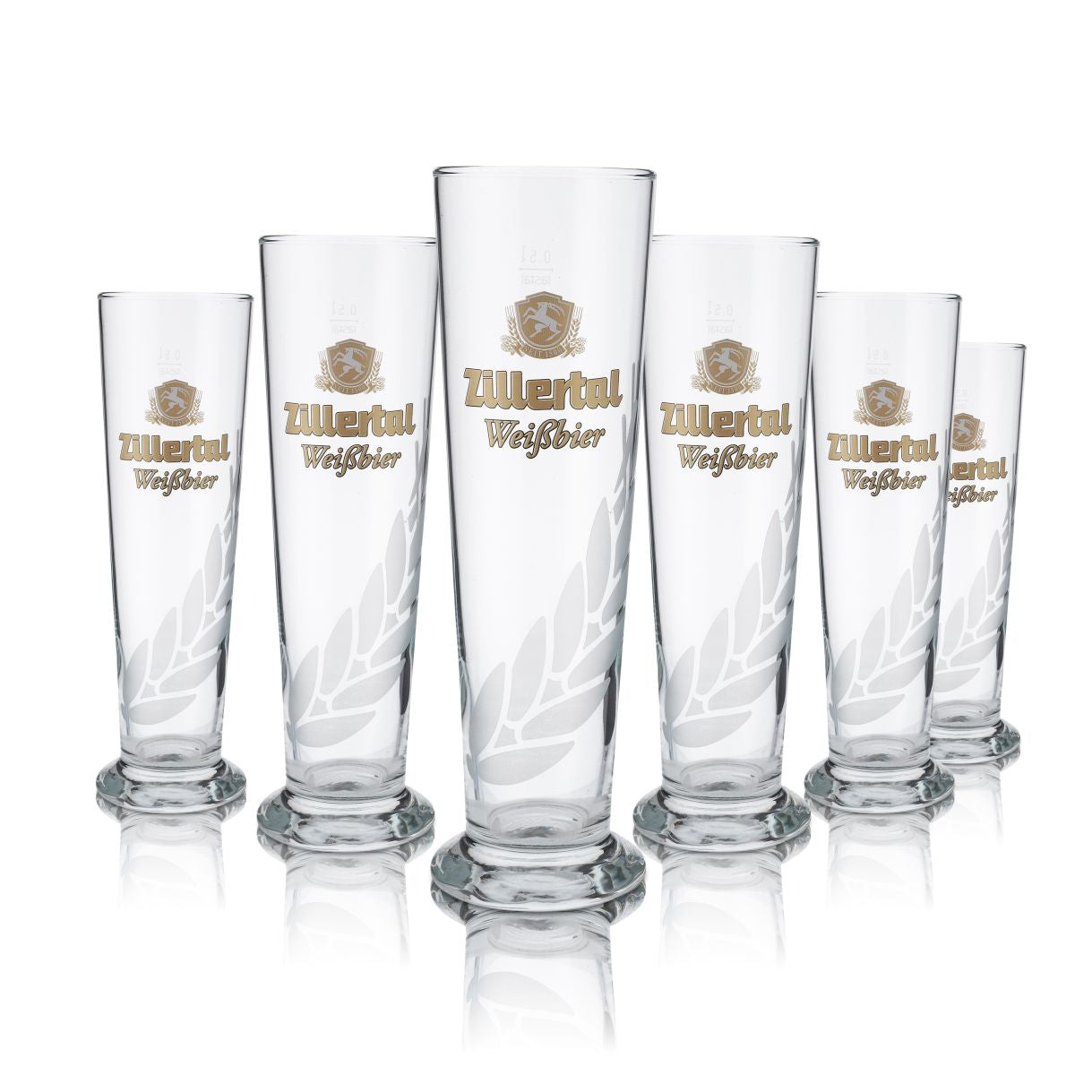 6x Zillertal Verre 0,5 l Verre à bière blanche Verre à pied Verres à pied Set Brasserie Gastronomie