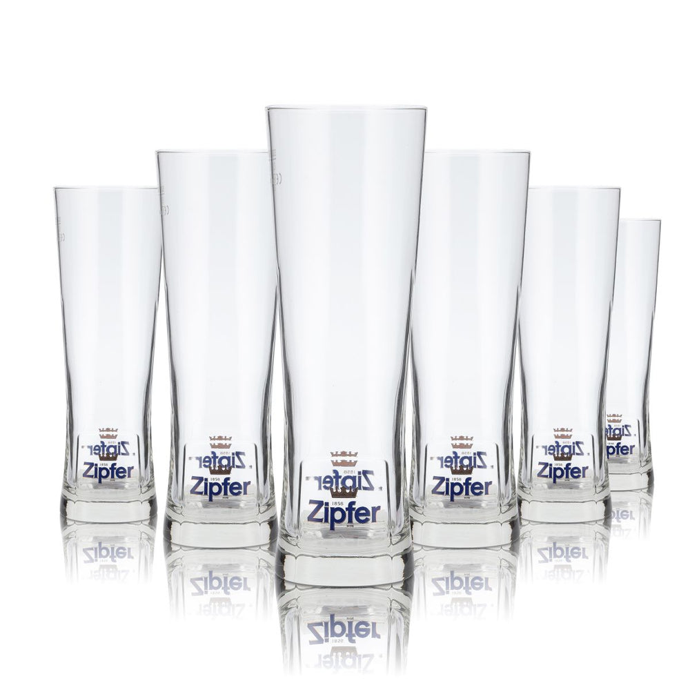 6 verres Zipfer 0,5 l Verres design Coupe Verres à bière Kellerbier Set Brasserie Gastronomie
