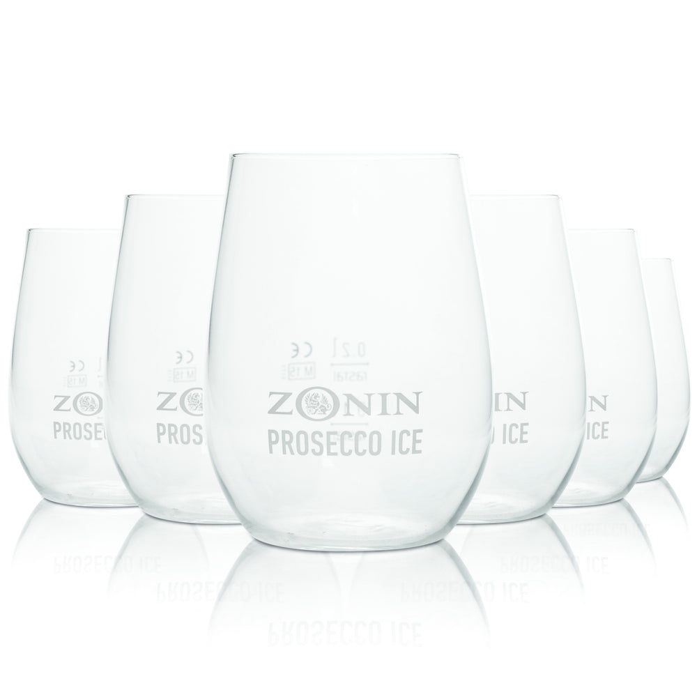 6x Zonin Verre 0,2 l Tumbler Gobelets Prosecco Champagne Bar gastronomique