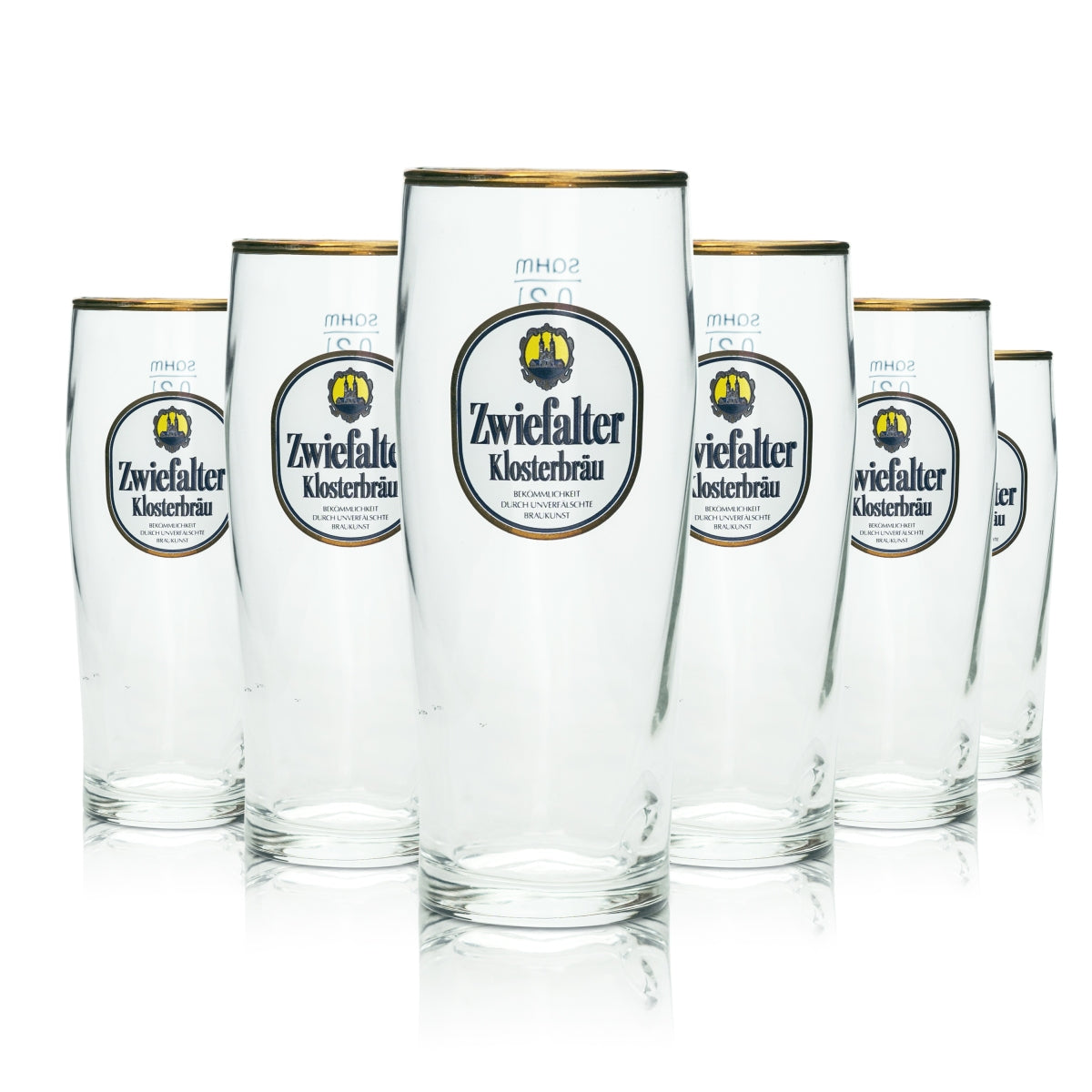 6 verres à bière Zwiefalter 0,2 l Klosterbräu Becher Trumpf Sahm Willi Tumbler