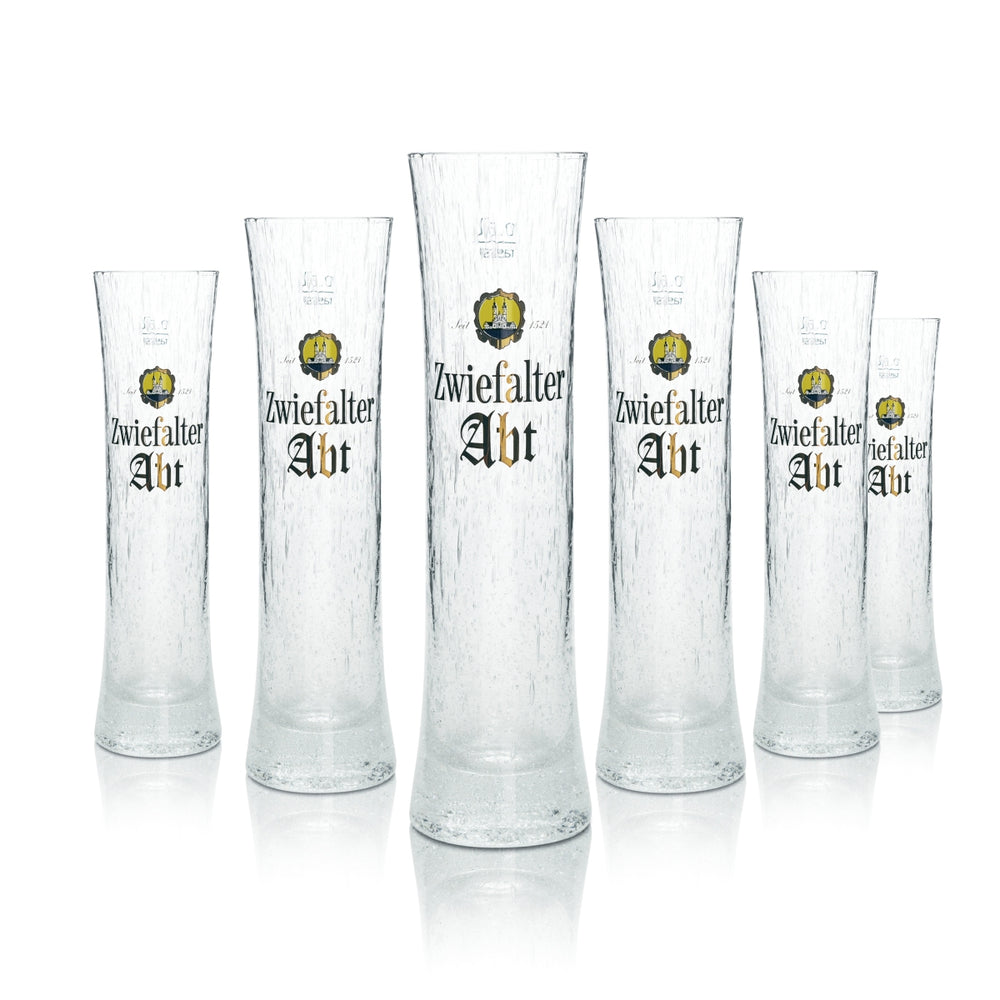 6 verres à bière Zwiefalter 0,3 l Abt motif glace Rastal coupe tulipe Willi mug Beer