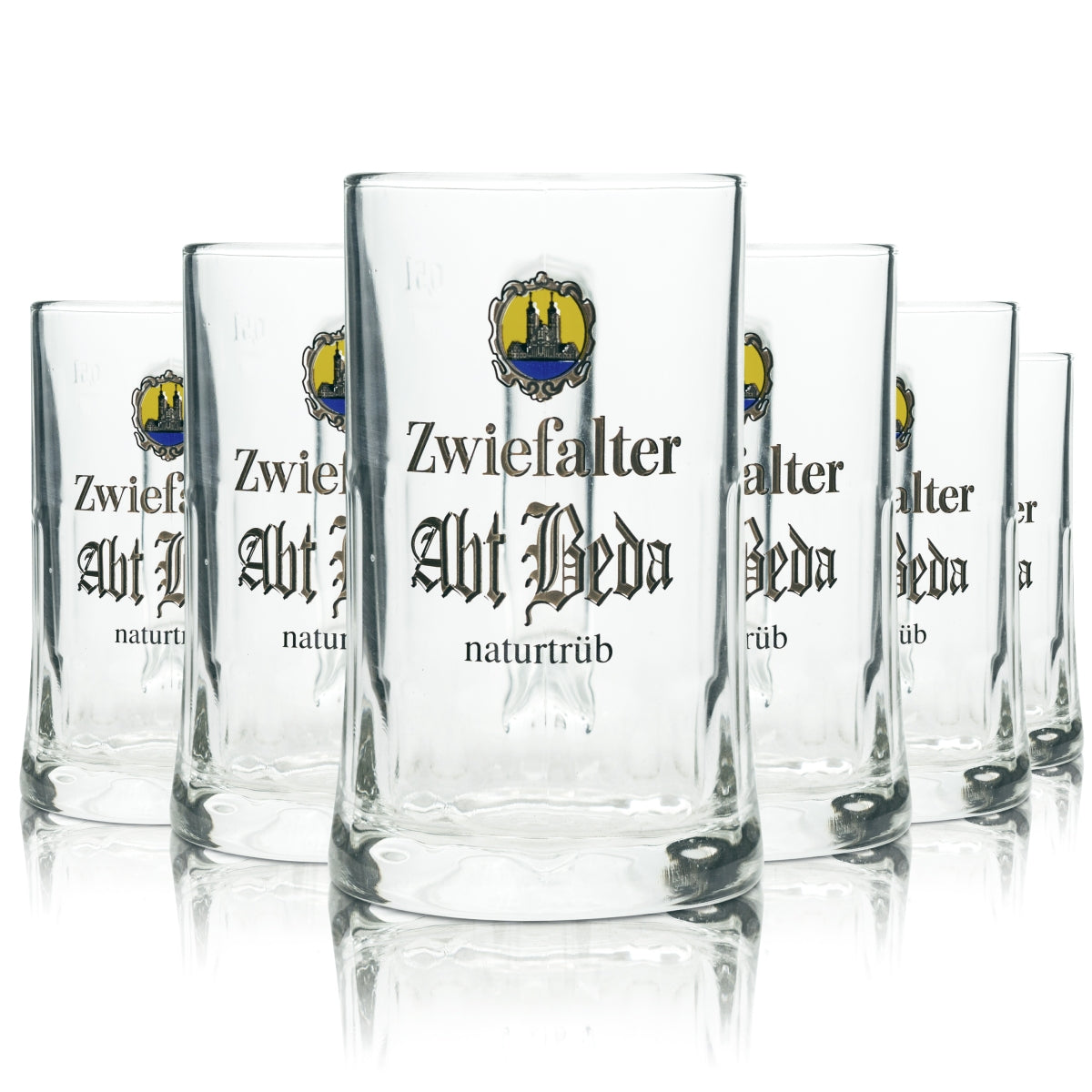 6 verres à bière Zwiefalter 0,5 l, chope Abt Beda, naturellement trouble, Salzbourg, verres Sahm Seidel