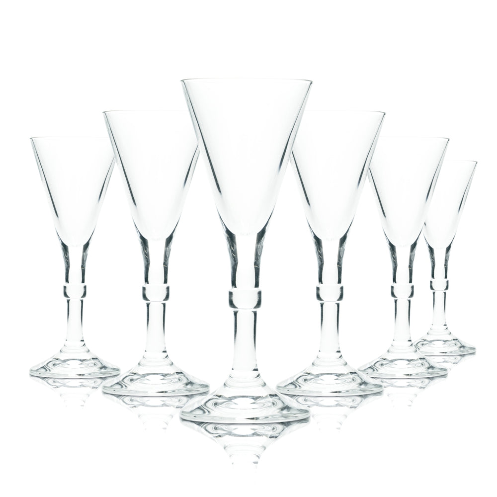 6 verres Zwiesel 5 cl à pied effilé, verres à dégustation de schnaps, verres à nez en cristal