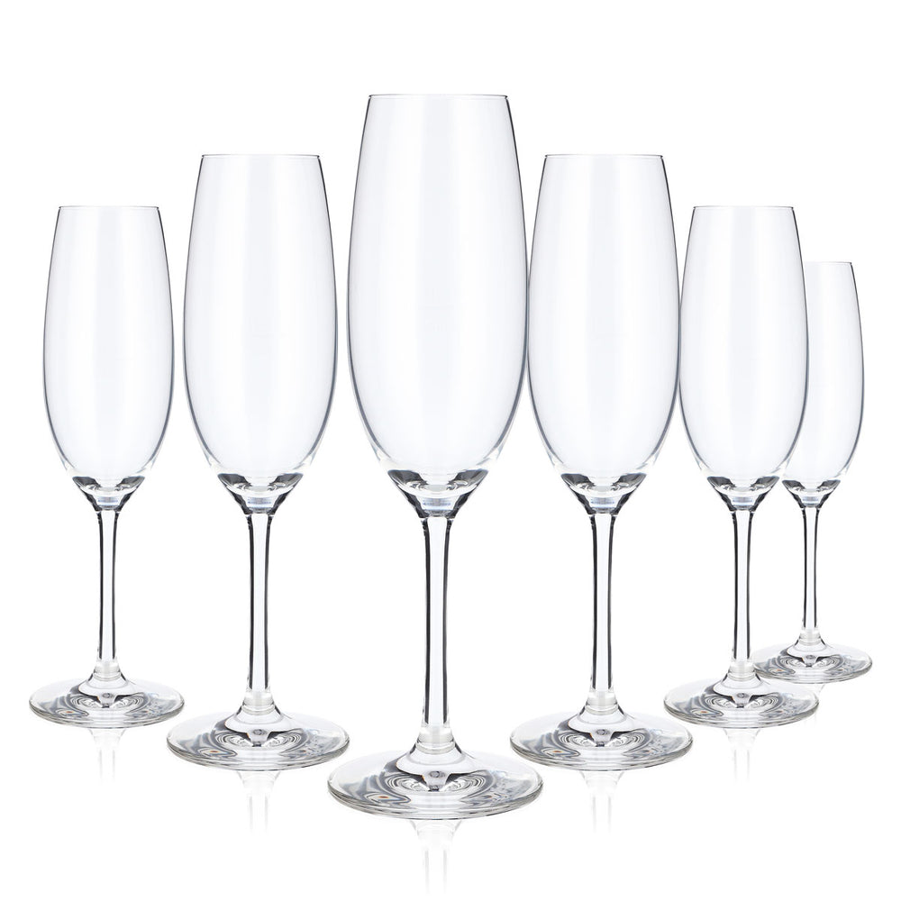 6x Verres à champagne Zwiesel Verres à champagne Flöter Verres à caviar 0,1 l Verres flûtes Ivento