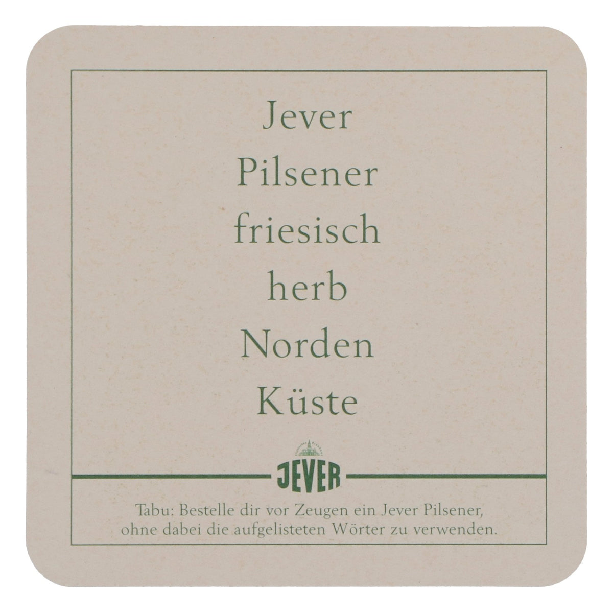 70 sous-verres Jever « Jever Pilsner, frison, sec, Nord, Küse »  Accessoires de bar – Vue 4