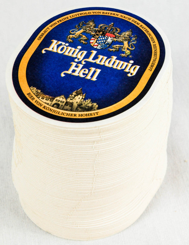 70x sous-verre à bière König Ludwig, blanc, dos KMK