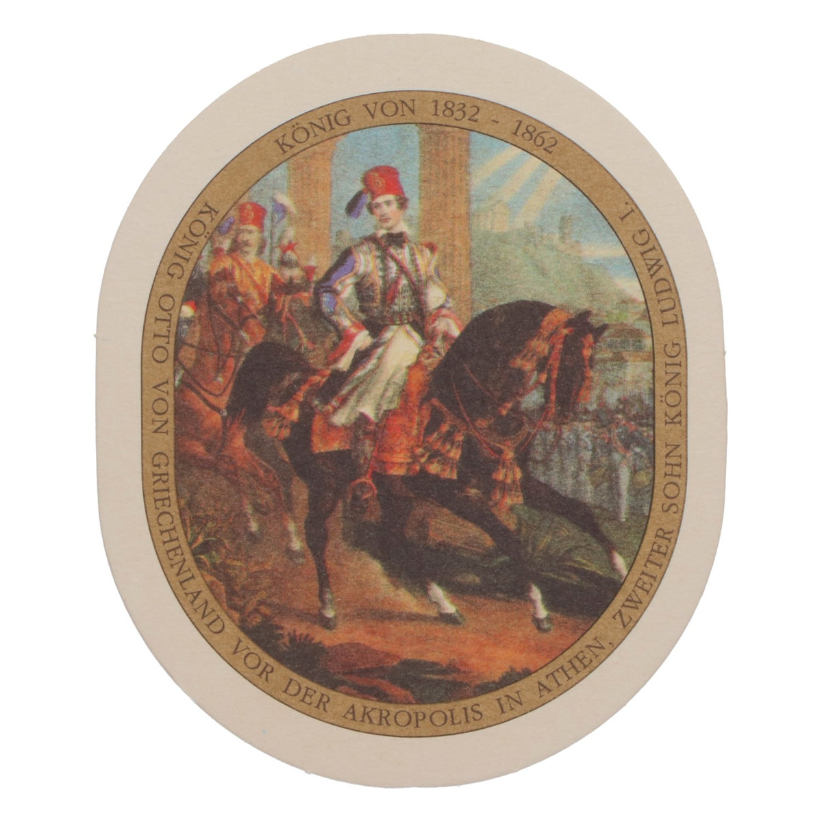 70 sous-verres « König Ludwig » pour bière blanche « König Otto », forme ovale – Vue 4