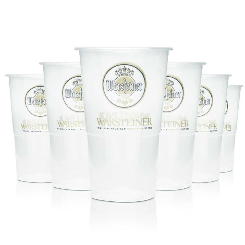 74x verre à bière Warsteiner 0,3l gobelet jetable ancien logo nouveau