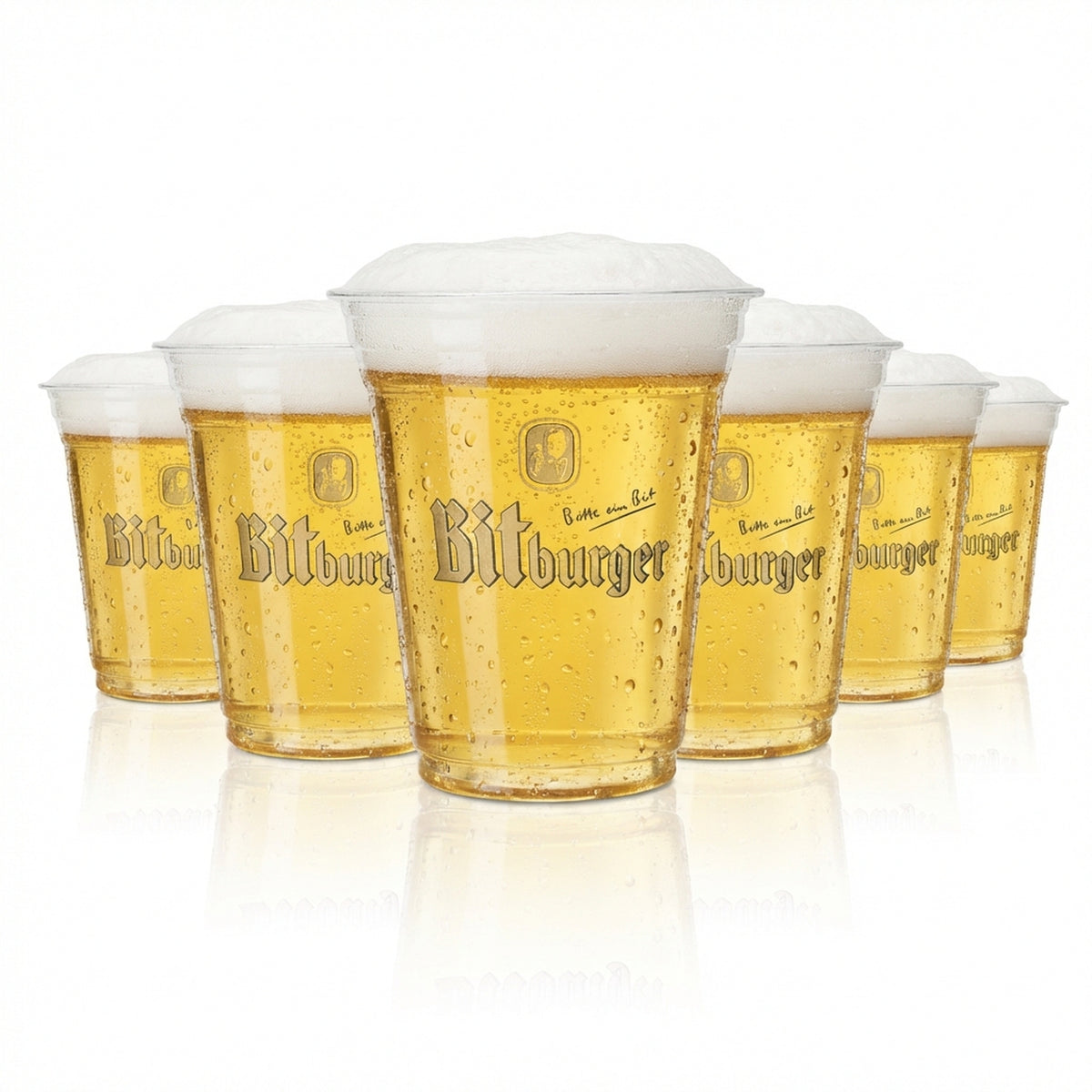 75 gobelets à bière Bitburger 0,3 l jetables, produits biologiques