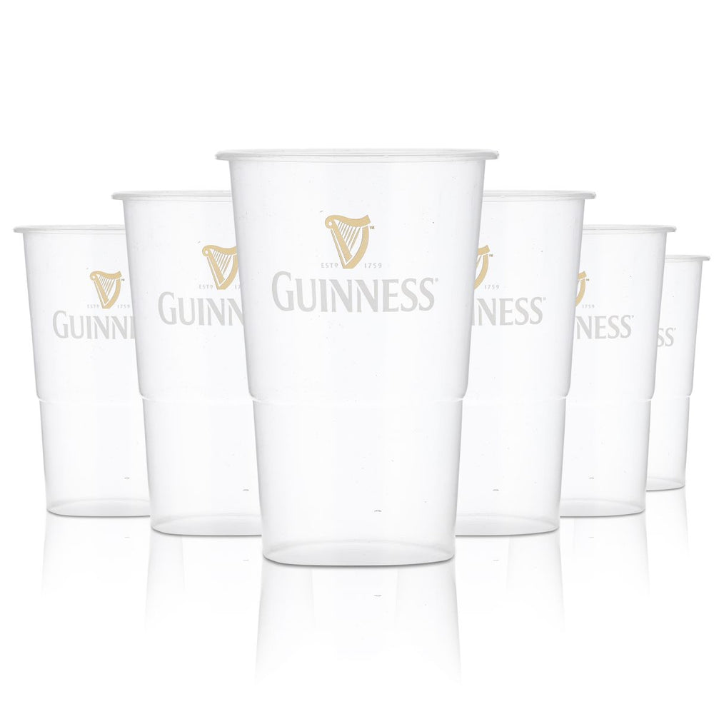 75x verres jetables Guinness 0,3 l, verres en plastique, verre à bière en plastique, lot
