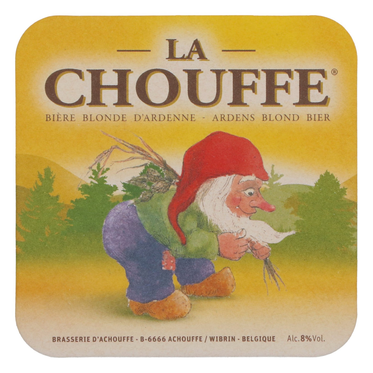 80x Brasserie D'Achouffe Sous-verres Sous-verres en verre Jaune – Vue 3