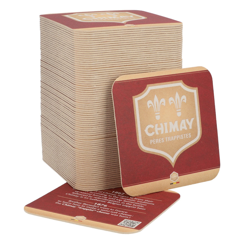 80x sous-verres Chimay sous-verres en verre couvercle 9x9 cm