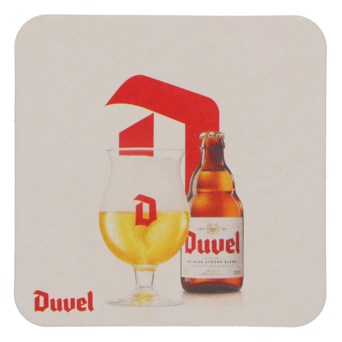 80x sous-verres Duvel sous-verres en verre couvercle 9,3x9,3 cm – Vue 3