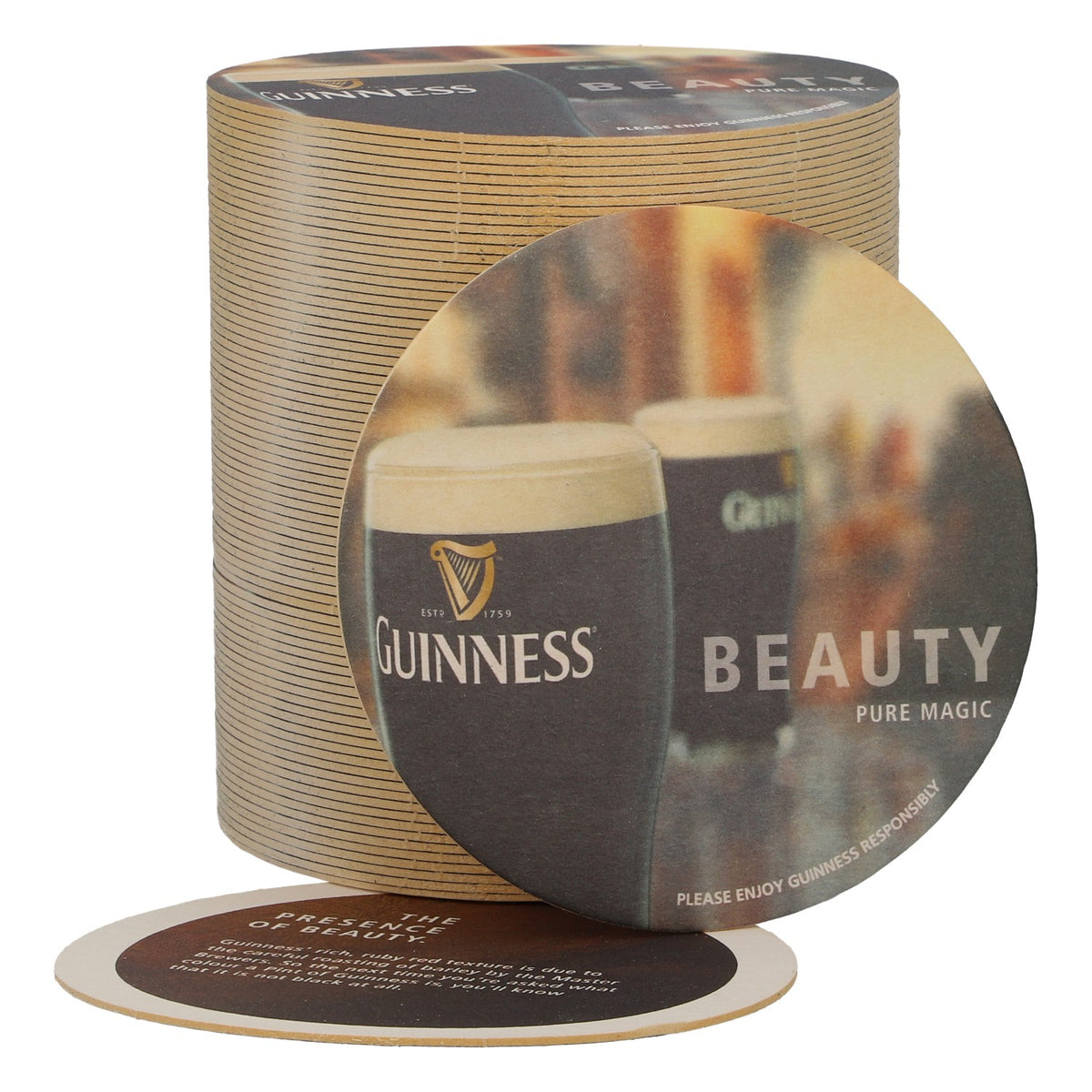 80 sous-verres Guinness, Ø 10,5 cm, « Beauty »