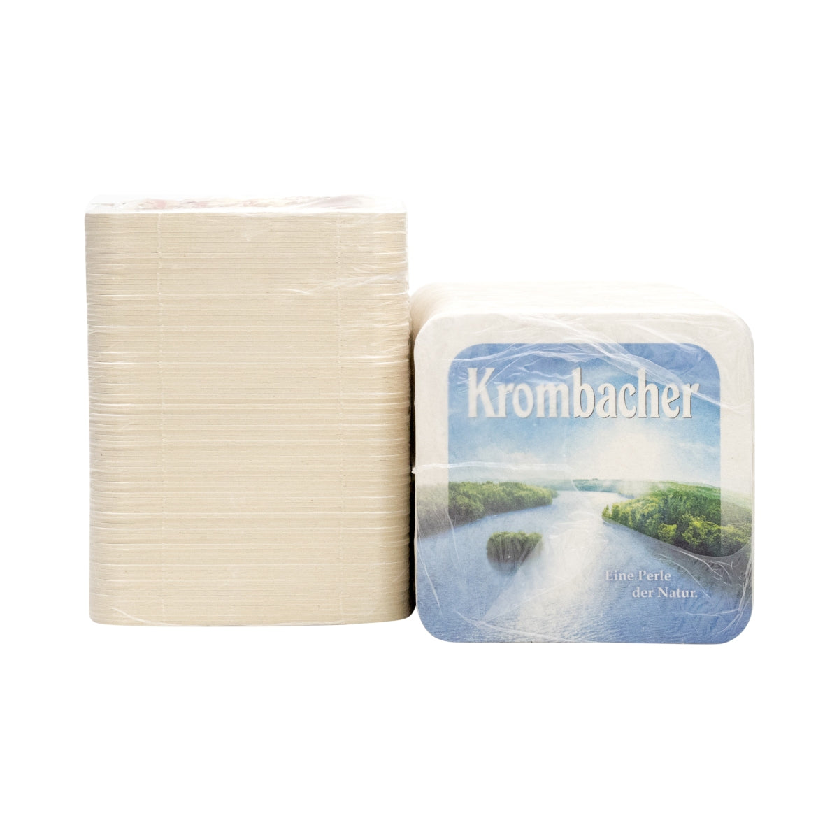 80 sous-verres Krombacher avec logo et lac – Vue 2