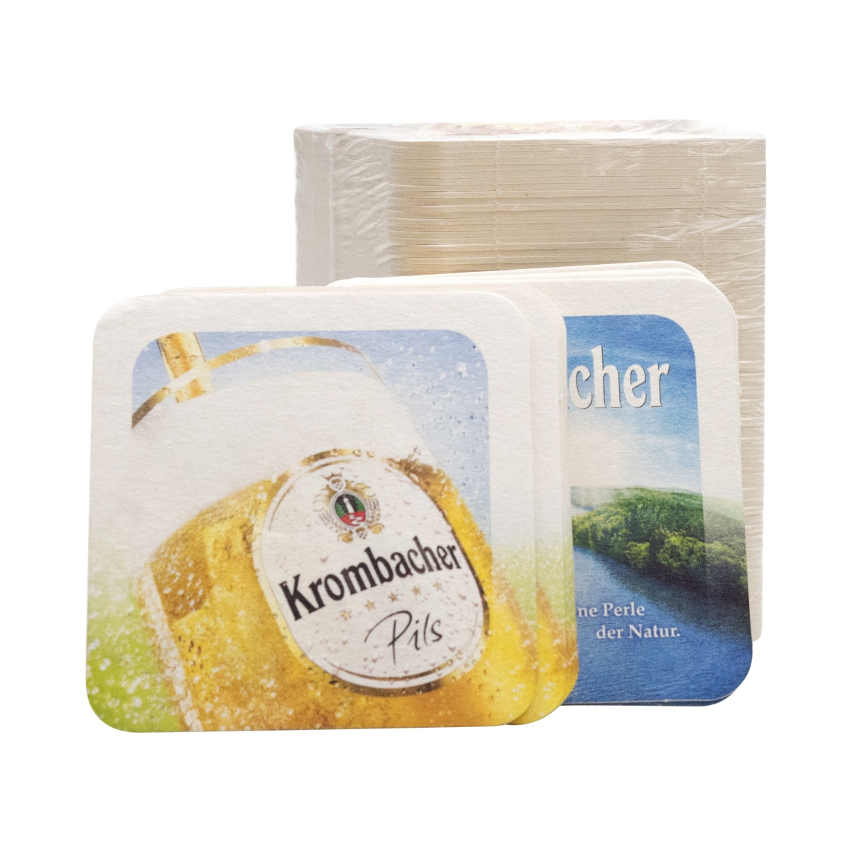 80 sous-verres Krombacher avec logo et lac – Vue 3