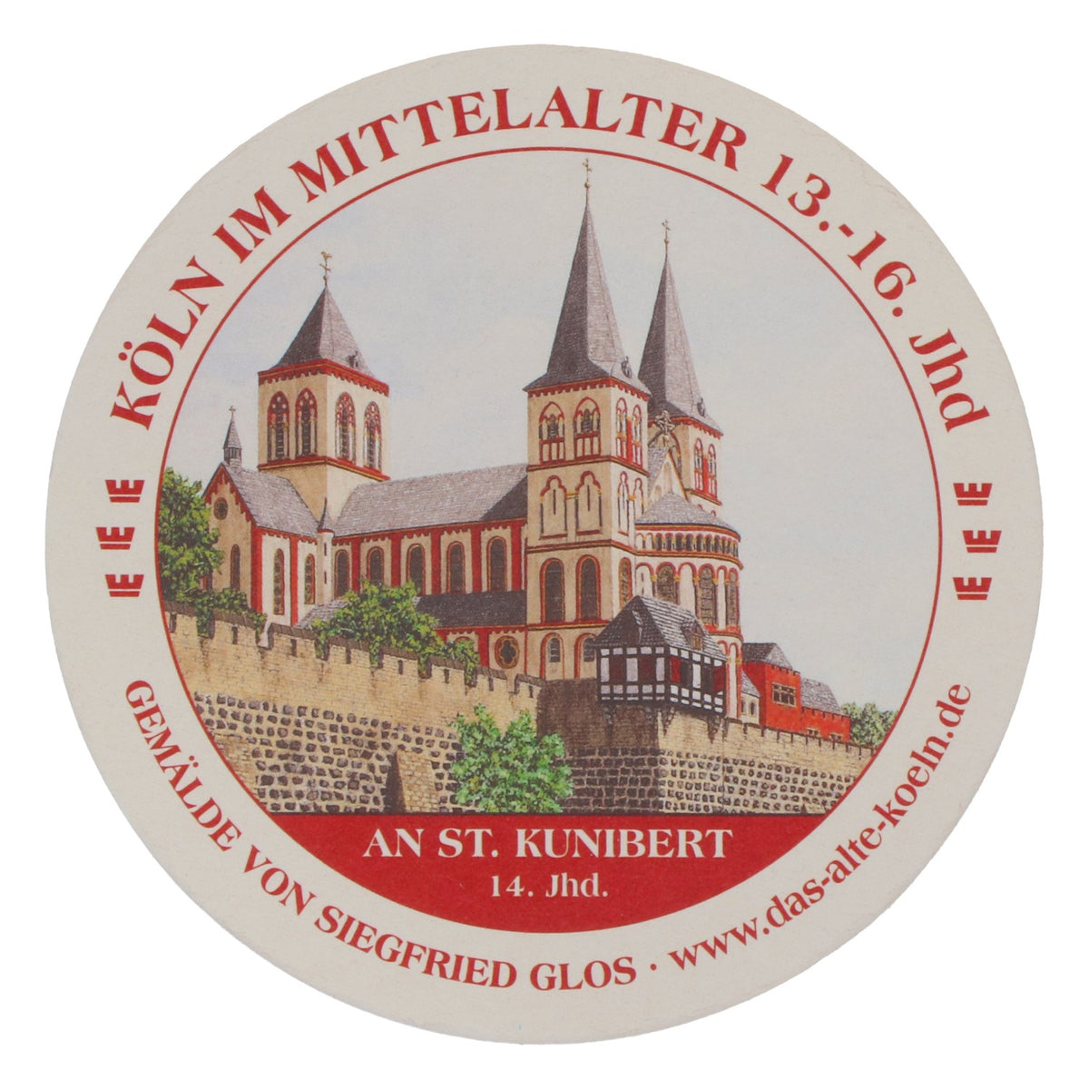80x sous-verres Reissdorf « Cologne au Moyen Âge » AN St. Kunibert – Vue 4